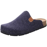 Rohde Herren Pantoffel Memoryfußbett Hausschuh recycelter Softfilz H.Soave 6751, Größe:45 EU, Farbe:Blau - Blau - 45