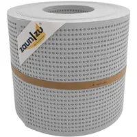 zaunzu® zaun|zu Rille Gelocht 30 Prozent PP Streifen Lichtgrau 26m
