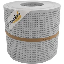 zaunzu® Sichtschutzstreifen Rille Gelocht 26 m Lichtgrau PP