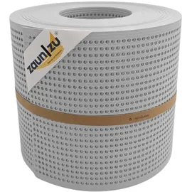 zaunzu® Sichtschutzstreifen Rille Gelocht 26 m Lichtgrau PP