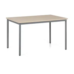 Esstisch TRIVIA, dunkelgraue Konstruktion, 1200 x 800 mm, Birke