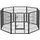 Songmics Freigehege DIY-Laufstall 8 Gitterplatten Schwarz 160 cm x 160 cm x 100 cm