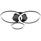 EGLO LED-Deckenleuchte Parrapos-Z 54,5 x 44,5 cm Weiß schwarz