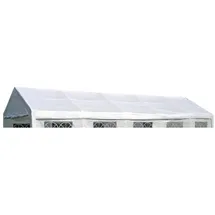 DEGAMO Ersatzdach / Dachplane PALMA für Zelt 4x10 Meter, PE weiss 180g/m2, incl. Spanngummis
