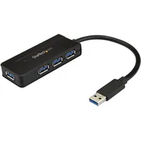 Startech StarTech.com USB 3.0 Hub 4 Port - mit Ladeanschluss - Schwarz