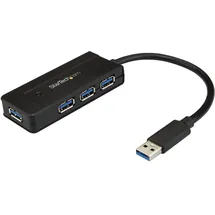 Startech StarTech.com USB 3.0 Hub 4 Port - mit Ladeanschluss - Schwarz