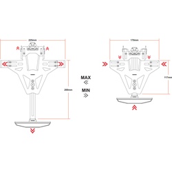 HIGHSIDER AKRON-RS PRO für Honda CB 300 R 18-, inkl. Kennzeichenbeleuchtung, schwarz