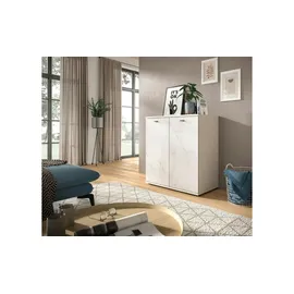 xonox Kommode Stone 86 x 88 x 41 cm Weiß