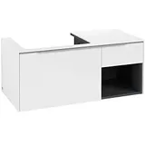 Villeroy & Boch Subway 3.0 Waschtischunterschrank C57200VE 100,1x42,25x51,6cm, ohne LED/Griff Aluminium glänzend, Brilliant white