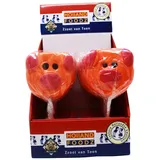 lollis Holland Foodz Schweinchen Glückslutscher in orange 100g 17er Display