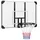 sportnow Basketballkorb 113 x 61 x 73 cm Schwarz/Transparent/Weiß