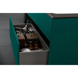 Villeroy & Boch Finion Waschtischunterschrank 2 Auszüge, mit Beleuchtung, 1000x603x501mm, Glass White Matt, Anthracite Matt