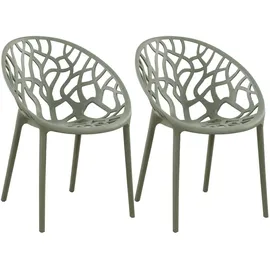CLP Hope Gartenstuhl Sessel 59 x 59 x 80 cm oliv 2 St.