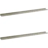 vidaXL Wandregal 115 x 9 x 3 cm Grau