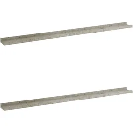 vidaXL Wandregal 115 x 9 x 3 cm Grau