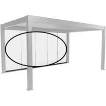 Biohort Klarglas Gr. 5 m für Pergola rechts 475,5 x 234,9 cm dunkelgrau/metallic