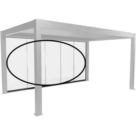 Biohort Klarglas Gr. 5 m für Pergola rechts 475,5 x 234,9 cm dunkelgrau/metallic