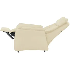 Hukla Relaxsessel Pascal Leder 77 x 115 x 90 cm Creme elektrisch, drehbar