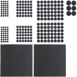 Relaxdays Filzgleiter 240er Pack, 2 Filzplatten zum Zuschneiden, Klebefilz, runde Möbelgleiter, versch. Größen, schwarz