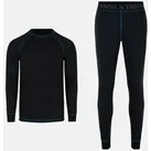 THERMOUNTERWÄSCHE SET FÜR DAMEN & HERREN - 1-Pack - Schwarz/Blau - S