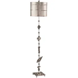 Fragment 1-flammige Stehlampe - Gealtertes Silber - FB-FRAGMENT-FL-S
