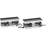 Stöckli Twinboard Set, Racletteofen, Weiss, Schwarz