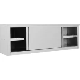 vidaXL Wandhängeschrank mit Schiebetüren 150×40×50 cm Edelstahl
