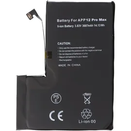 AccuCell Akku passend für Apple iPhone 12 Pro Max, Li-Polymer, 3,83V, 3687mAh, 14,13Wh, built-in, ohne Werkzeug