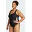 adidas 3-Streifen C-Back Badeanzug Plus Size Black / White 1X