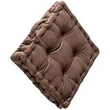 SDNAM Dickes Sitzkissen42 x 42 cm braun, 8 cm hohe Sesselauflage/Sitzerhöhung, festes Bodenkissen mit Tragegriff (Color : #9, Size : 42x42x8cm(16.5x16.5x3.1in))