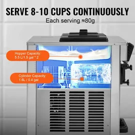 Vevor Kommerzielle Eismaschine 5,5 l