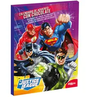 dekora - Justice League Adventskalender mit Schokolade – 24 Milchschokoladen-Pralinen – 50g – Offizielles Lizenzprodukt – Weihnachtskalender für Kinder
