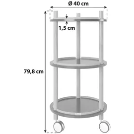 Phoenix Playboy Beistelltisch »CARLY«, BxHxT: 40 x 40 cm, Schwarz, Bambus, Hartholz, rund, 40x79.80x40