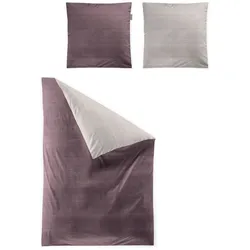 Irisette Bettwäsche Wave 135 x 200 cm Satin Mauve
