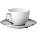 Rosenthal Espressotasse TAC Gropius Skin Platin Espressotasse 2tlg., Porzellan weiß