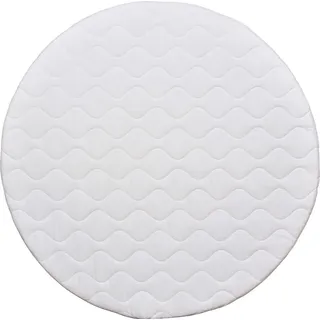 Baby Delux Laufgittermatratze Laufgittereinlage rund Matratze für Laufgitter 120 cm Weiß - Weiß