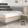 Rauch Bettanlage RAUCH "Bett Doppelbett Komortbett BILBAO-EXTRA", eiche artisan, graumetallic, B:265cm H:109cm T:207cm, Holzwerkstoff, Schlafzimmermöbel-Sets, Bettanlage, Polster-Kopfteil in Lederoptik basalt, mit Beleuchtung MADE IN GERMANY