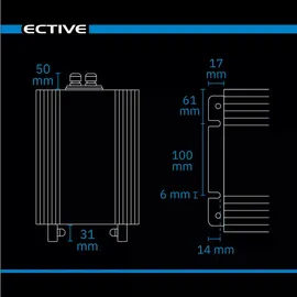 Ective CSI 30 PRO 3000W/12V Sinus-Wechselrichter mit Netzvorrangschaltung und Ladegerät