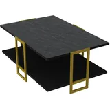 Skye Decor Skye Decor, Polka- Polka SHS, Gold,Schwarz, Couchtische, 36,6x91,5x61,5 cm 100% Melaminbeschichtete Partikelplatte