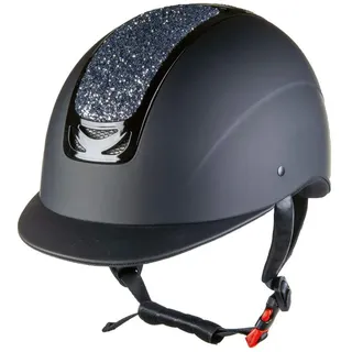 HKM Glamour Reithelme Schwarz/Silbergrau S=52-54cm