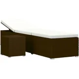 vidaXL Sonnenliege 200 x 63 x 40 cm Braun