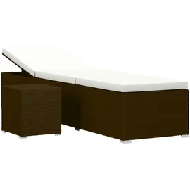 vidaXL Sonnenliege 200 x 63 x 40 cm Braun