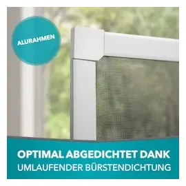 APANA Insektenschutz Fenster 100 x 120 cm weiß