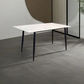 moebel-direkt-online möbel direkt online 4-Fuß-Esstisch mit großer Steinplatte 140x80 cm