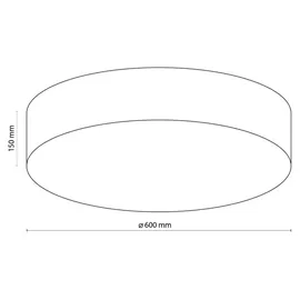 TK Lighting RONDO 4-flg. 15W 60 cm Schwarz/Weiß