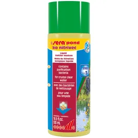 Sera Pond Bio nitrivec 500 ml | Flüssigbiofiltermedium der Extraklasse | Kristallklares Wasser mit Reinigungsbakterien | Vulkangestein mit essentiellen Mineralien | Fischbesatz in 24 Stunden