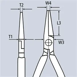 Knipex Flachrundzange 26 16 200 T BK