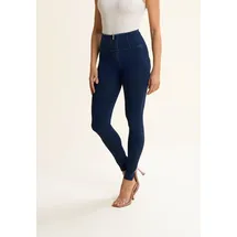 Freddy High-waist-Jeans FREDDY, Damen, Gr. L (40), N-Gr, blau (dunkelblau), Denim/Jeans, Obermaterial: 84% Baumwolle, 16% Elasthan, skinny fit lang, Jeans High-Waist-Jeans, mit Reißverschluß