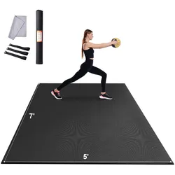 VEVOR Trainingsmatte Rutschfeste Yogamatte Fitnessstudio Gymnastikmatte 2,1x1,5m