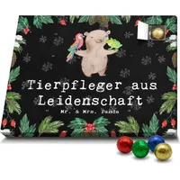 Mr. & Mrs. Panda Schoko Adventskalender Tierpfleger Leidenschaft - Schwarz - Geschenk, Beruf, Abschied, Schenken, Kollegin, Schokoladen Adventskale... - Schwarz